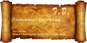 Tonhauser Dorottya névjegykártya