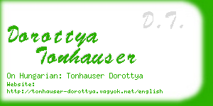 dorottya tonhauser business card